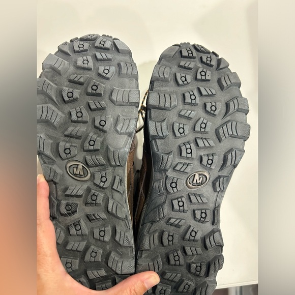 Merrell Kids Size 5.5 W Wide Moab 2 Mid Waterproof Hiking Boots Brown NWT Earth - Picture 6 of 11